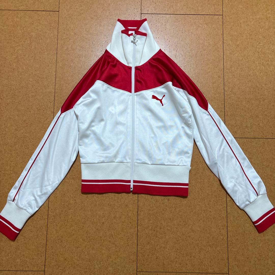 新品同様　レア　プーマ　L トラックジャケット　ヴィンテージ　紅白　ショート丈