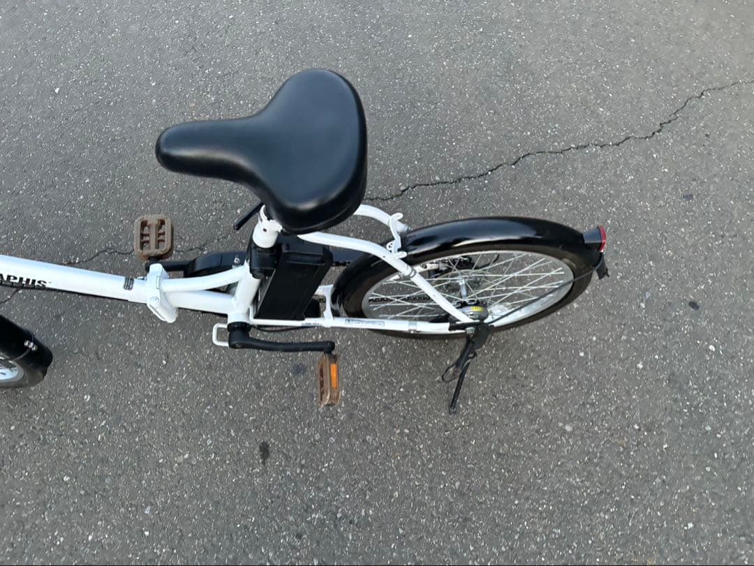 サイモトGRAPHIS 折りたたみ電動アシスト自転車 ホワイト