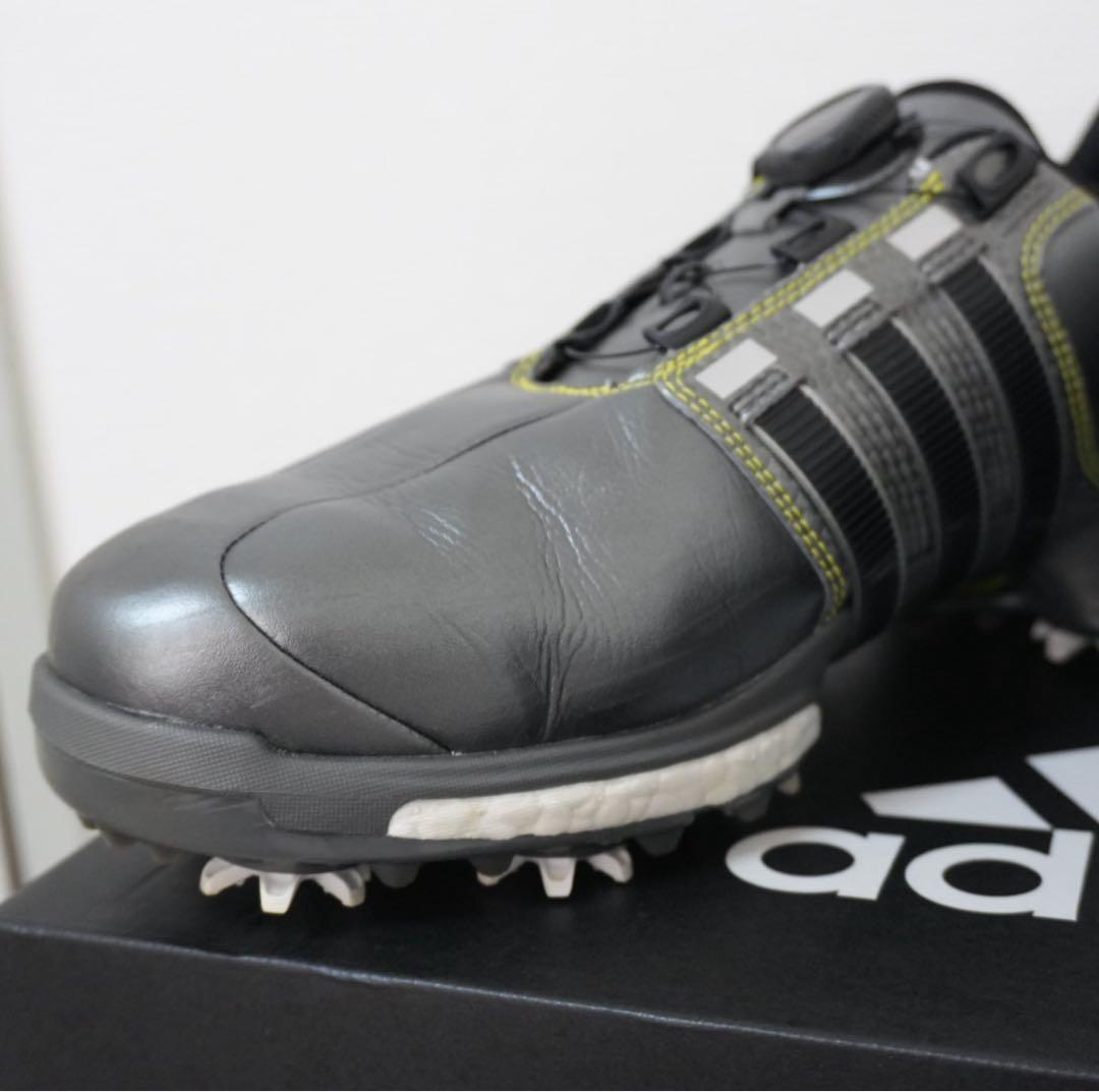 【美品】アディダス 26.5 Q44970 BOA シルバー　ゴルフシューズ