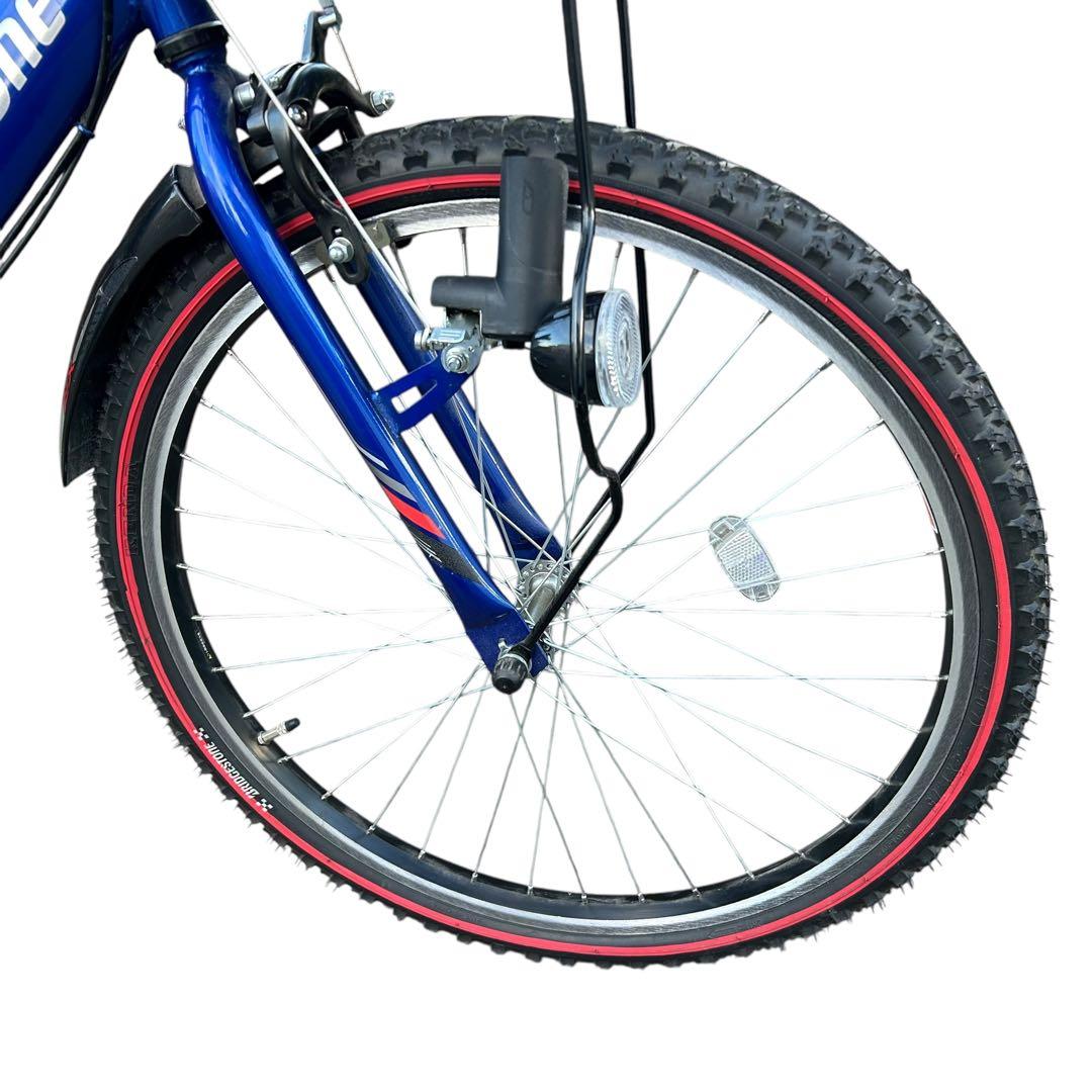ブリヂストン 子供用自転車 青 前カゴ付　24インチ