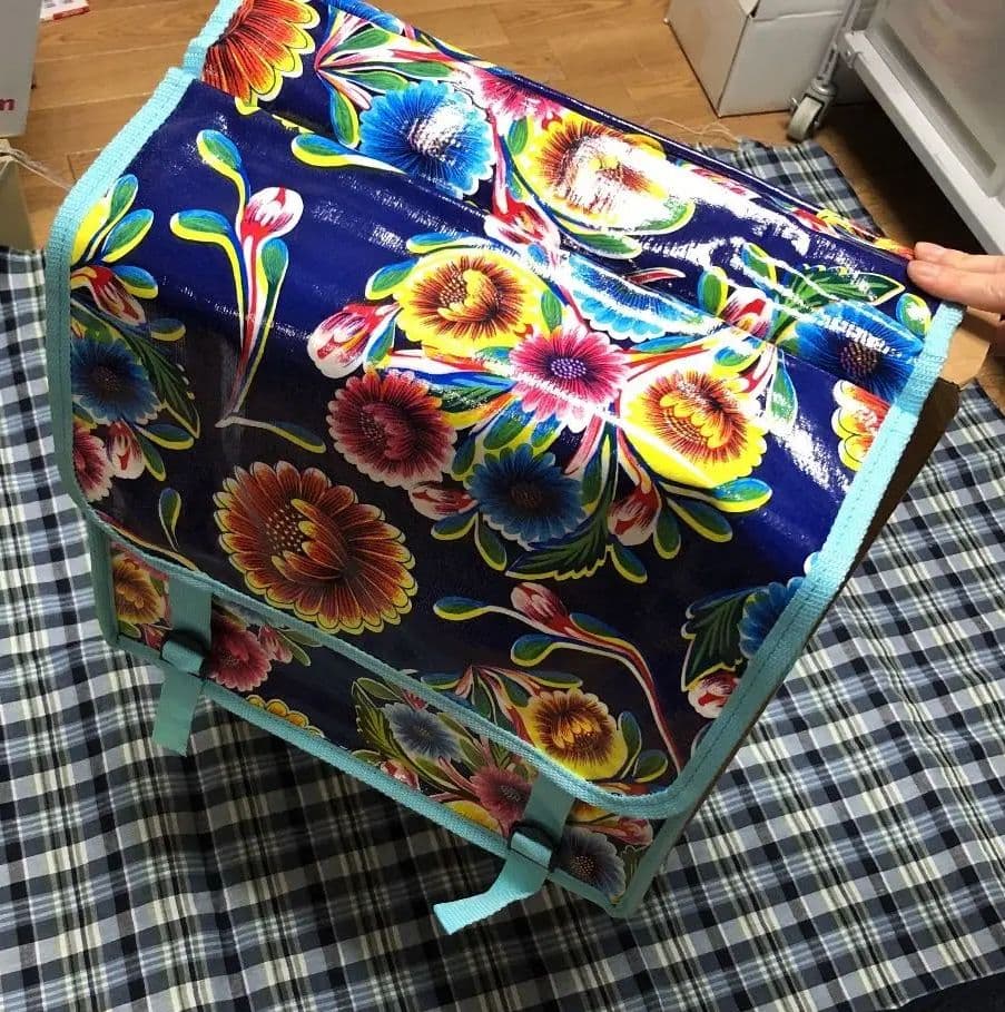 自転車リアバッグ　花柄サイクルバッグ