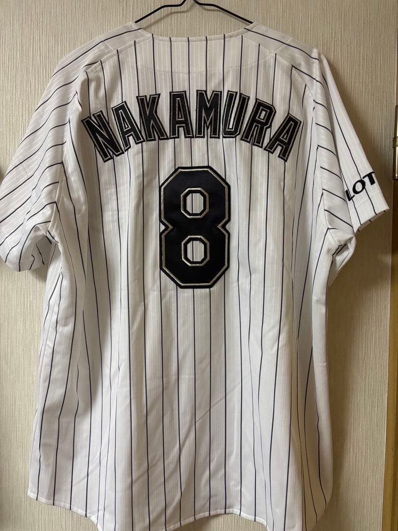 千葉ロッテマリーンズ ホームユニフォーム No.8 中村奨吾 size L