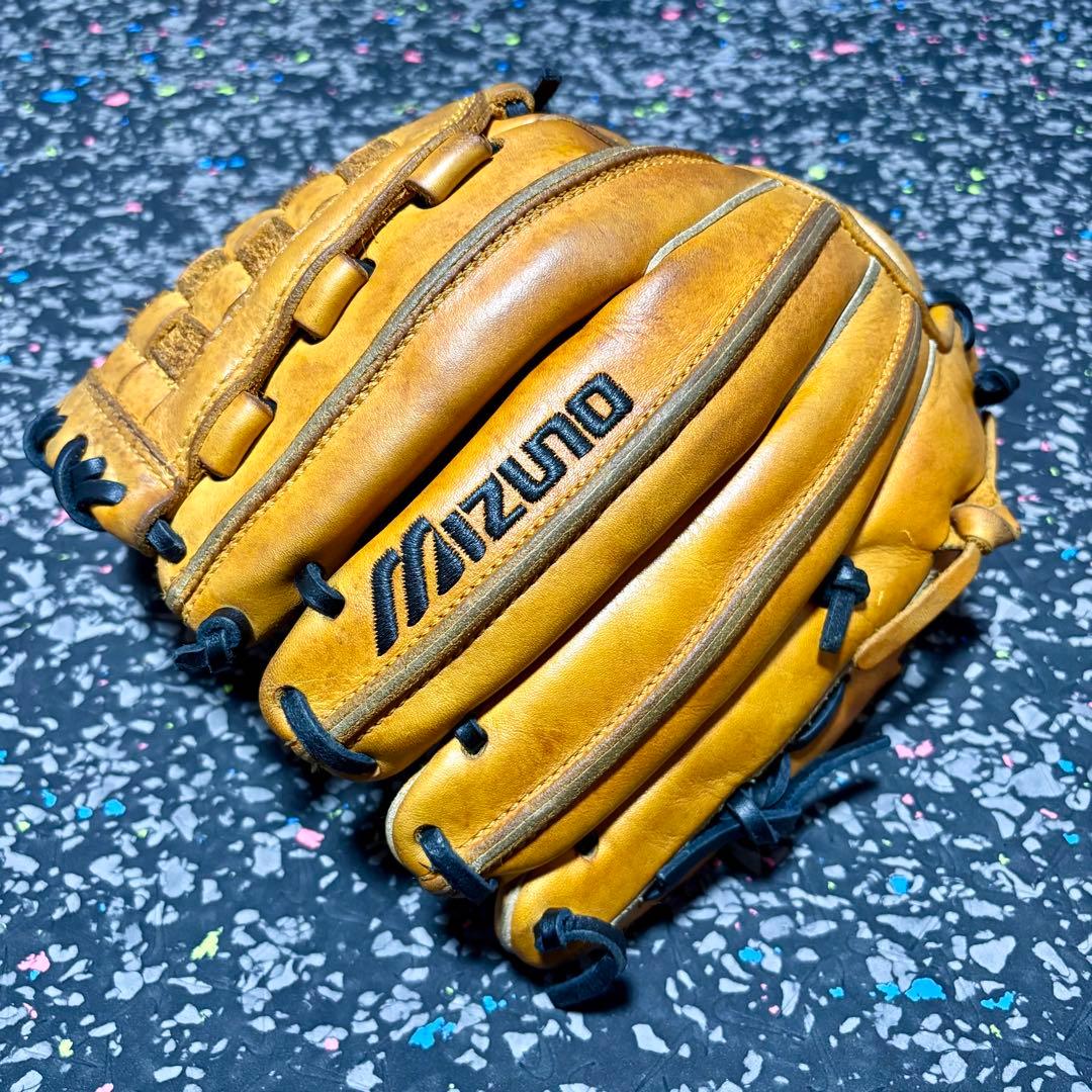 ミズノ 軟式用 内野手用グローブ プロフェッショナルグローバル バスケットウェブ