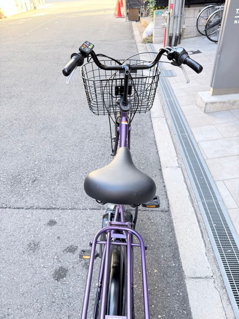 大阪府　ヤマハ　電動アシスト自転車 紫色 シティタイプ