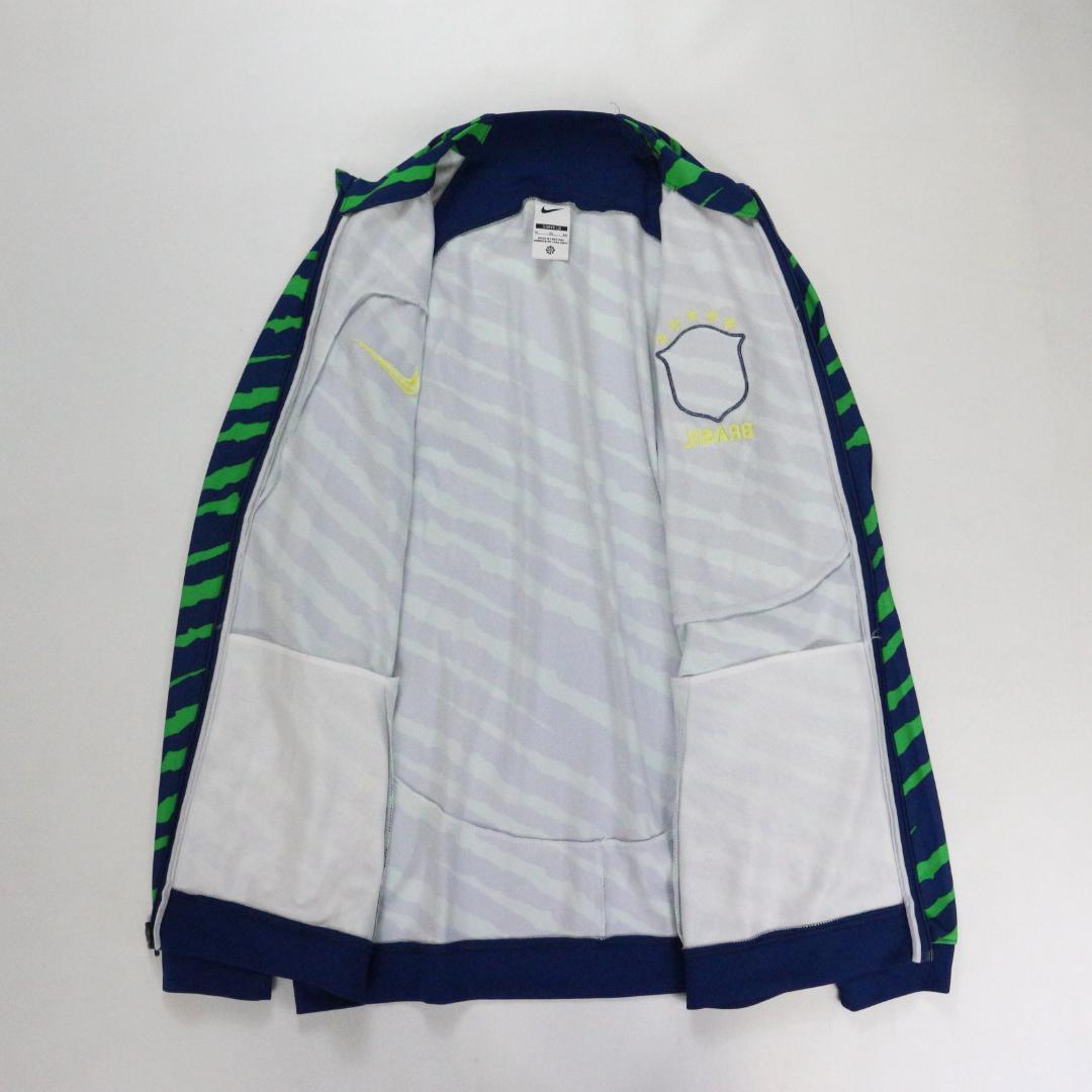 【極美品】ナイキ ブラジル代表 スリムフィットジャケット ポリ 青 緑 XL
