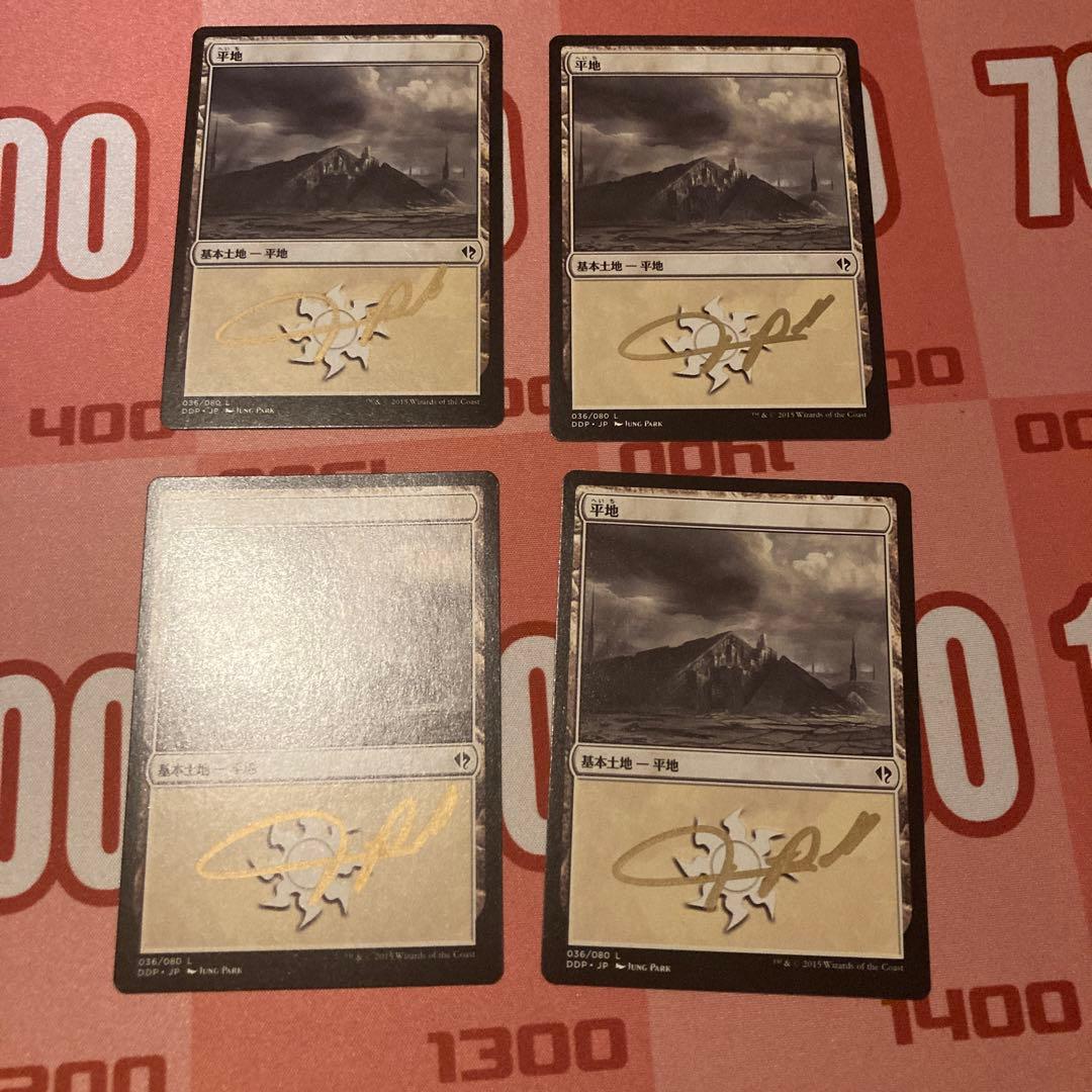 MTG 基本土地　平地　沼　Jung Park サインド　15枚