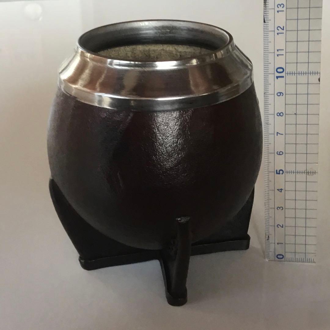 マテ壺・TORPEDOアルゼンチン 製　茶色