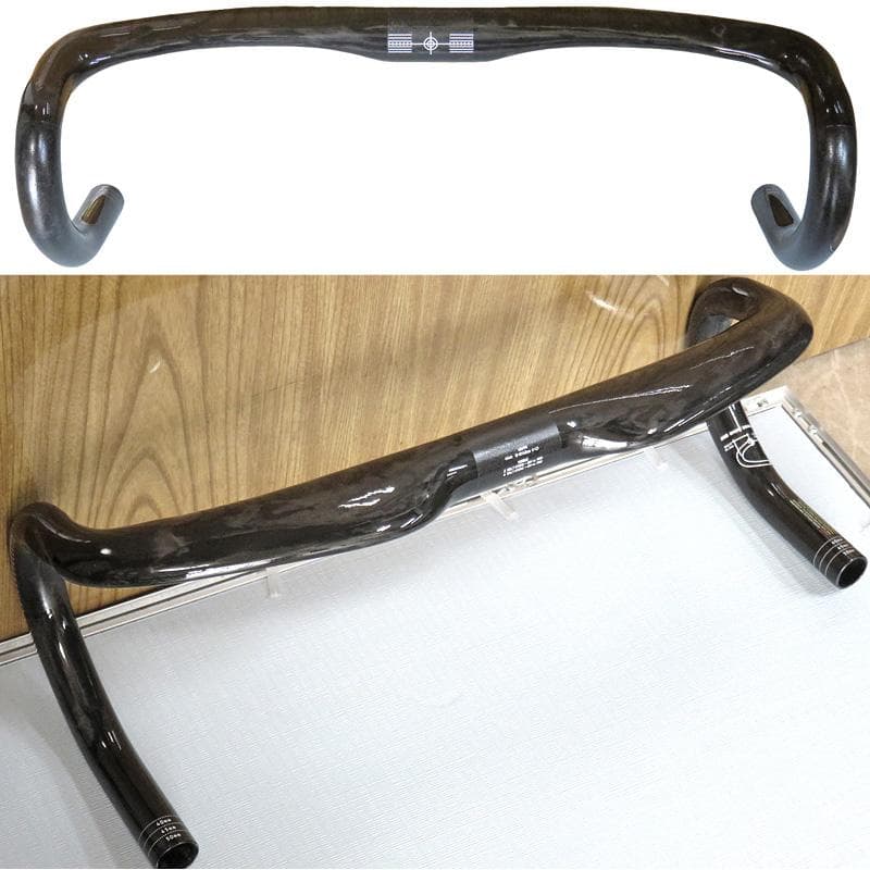 軽量フルカーボン製ドロップハンドル 440mm（C-C）黒／自転車／ロードバイク