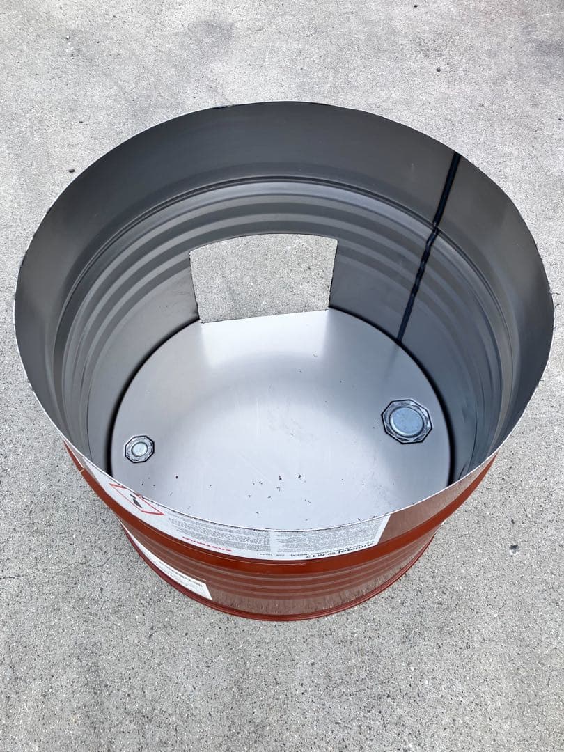 【リクエスト加工品】半切りドラム缶 焼却炉加工