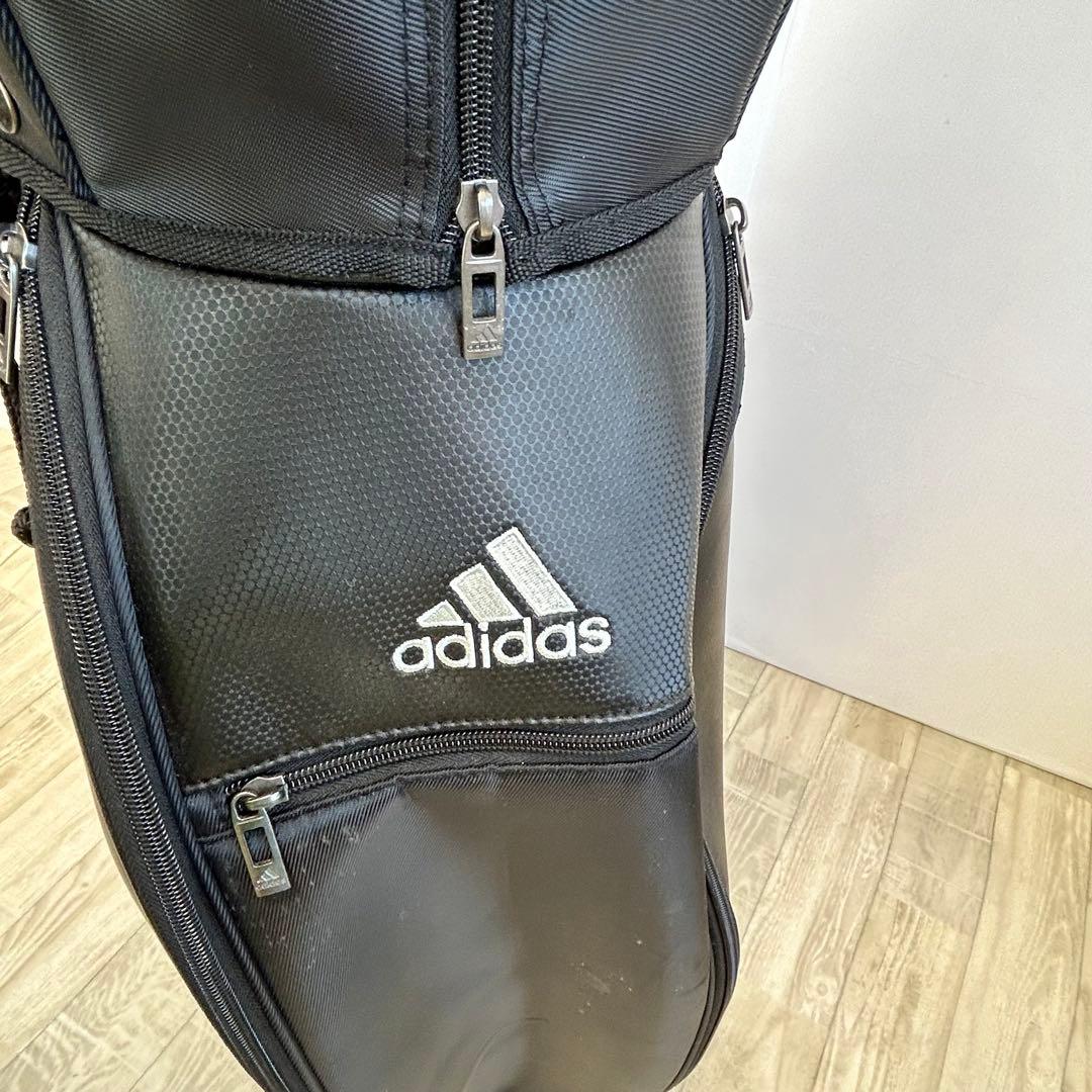 adidas ツアータイプ キャディバッグ【ブラック&シルバー】