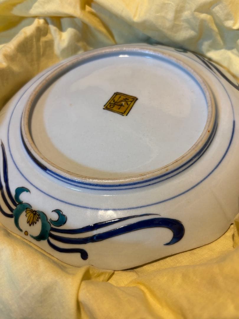 【共箱】人間国宝級 浅蔵五十吉作 九谷焼 彩釉花鳥文 飾皿 美品 現品限り